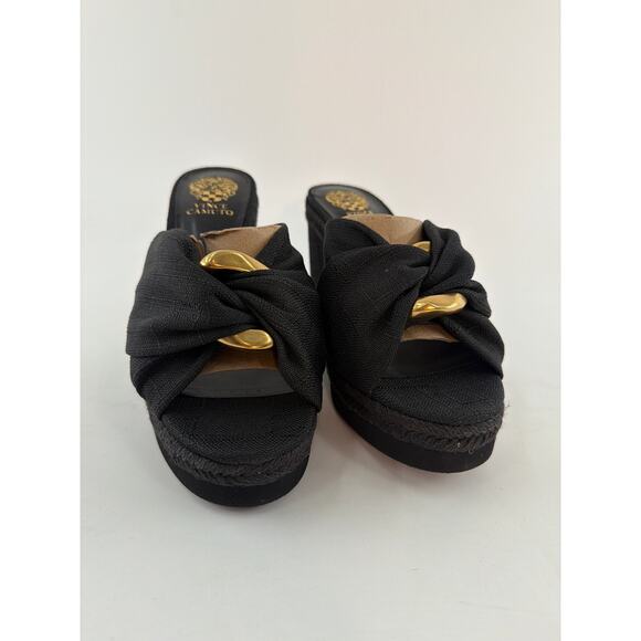 Vince Camuto Women's Black Briana Platform Wedge Sandals Size 8M - Picture 7 of 14